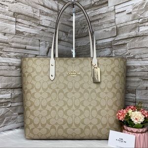 Coach Tan Signature Tote